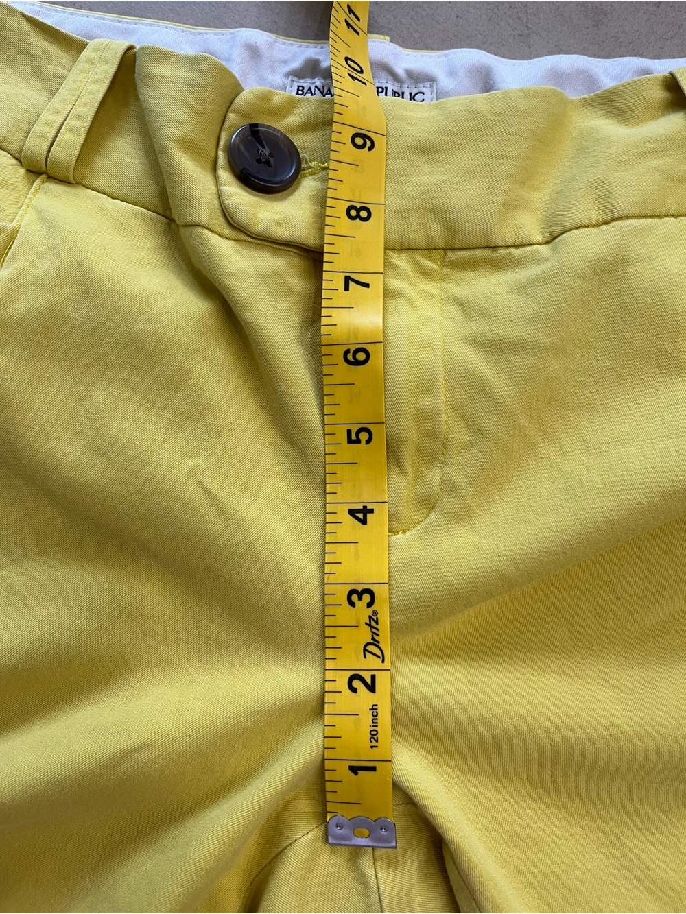 Banana Republic Martin Fit Cropped Pants Yellow Size 12 - Picture 9 of 10